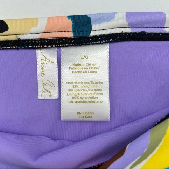 Anne Cole Printed Fold Over Swim Bottom Separates NWT Painted Floral Black‎ - Picture 7 of 8